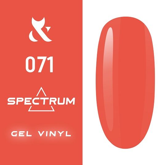 Гель-лак F.O.X Spectrum Gel Vinyl № 071 Singer (оранжевый, эмаль), 7 мл