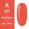 Гель-лак F.O.X Spectrum Gel Vinyl № 071 Singer (оранжевий, емаль), 7 мл