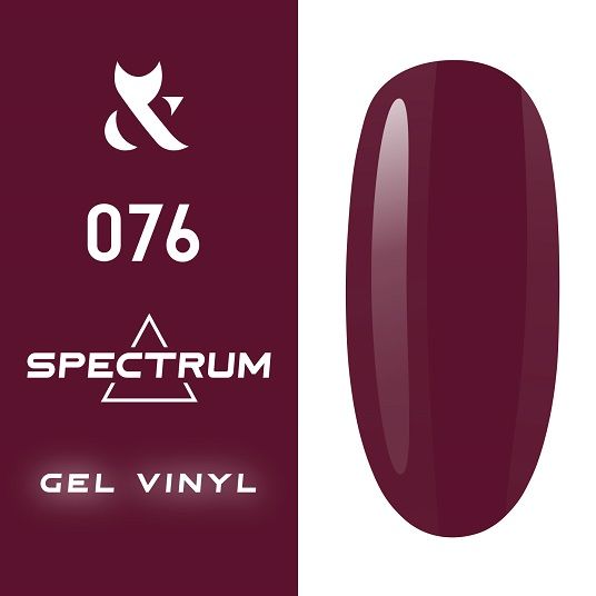 Гель-лак F.O.X Spectrum Gel Vinyl № 076 Hot (яркий красно-малиновый, эмаль), 7 мл