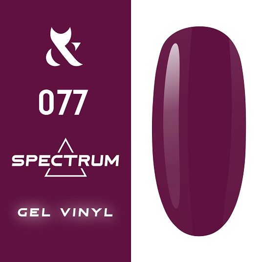 Гель-лак F.O.X Spectrum Gel Vinyl № 077 Ignore (насыщенный фиолетовый, эмаль), 7 мл