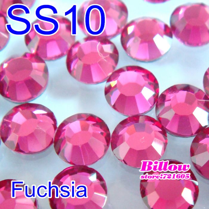 Cтразы стекло Fuchsia ss10 размер 2.4мм (10-32) 100шт