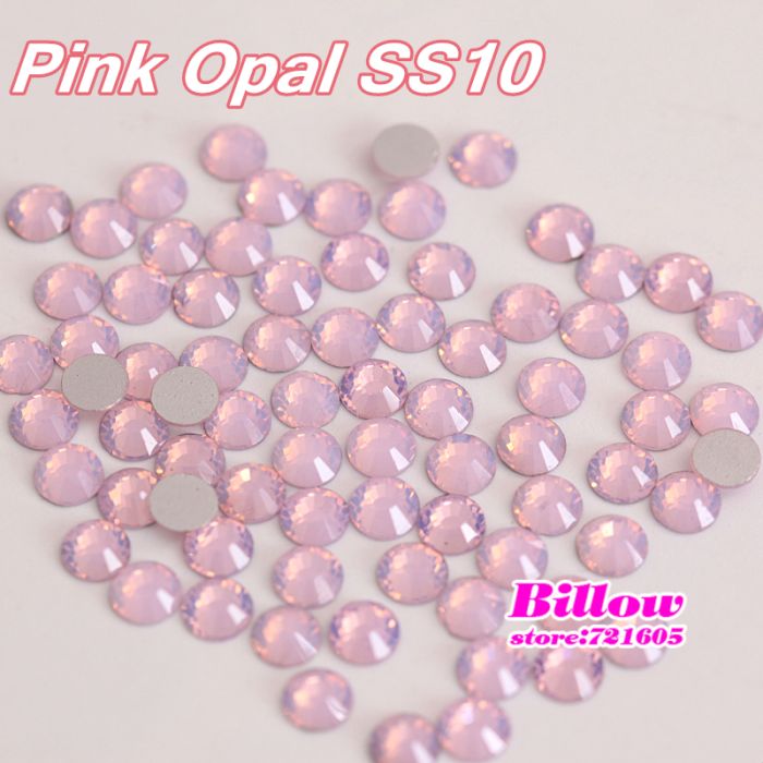 Стразы для ногтей  SS10 (1.6мм) Opal розовый 100шт