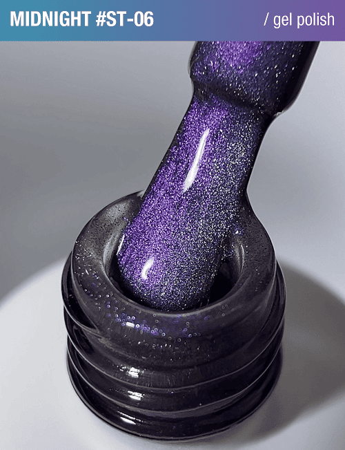Гель-лак ADORE Satin Cat’s Eye ST-06 фіолетовий 12мл