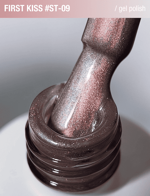 Гель-лак ADORE Satin Cat’s Eye ST-09 попелясто-рожевий 12мл
