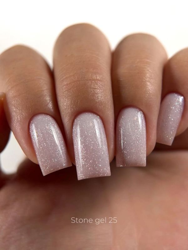 Гель Else Stone gel 25 Moonstone, молочний з холодно-блакитно-ліловим шиммером, 30мл