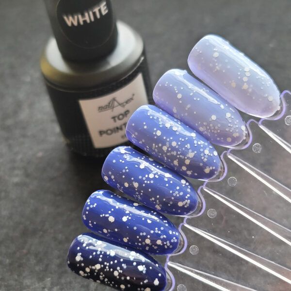 Топ Nail Apex Point White з білими частинками 15мл
