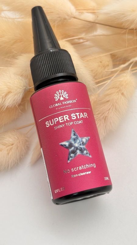 Глянцеве верхнє покриття Global Superstar Shiny 30мл без липкого шару
