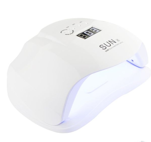 УФ LED лампа светодиодная Sun X 54 Вт, таймер 10, 30, 60 и 99 сек, цвет белый