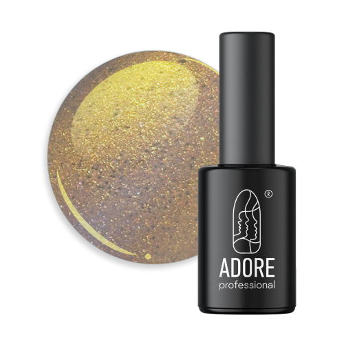 Гель-лак Adore котяче око Ugly U-01 золотаво-бузковий із бронзовим відблиском, 8мл
