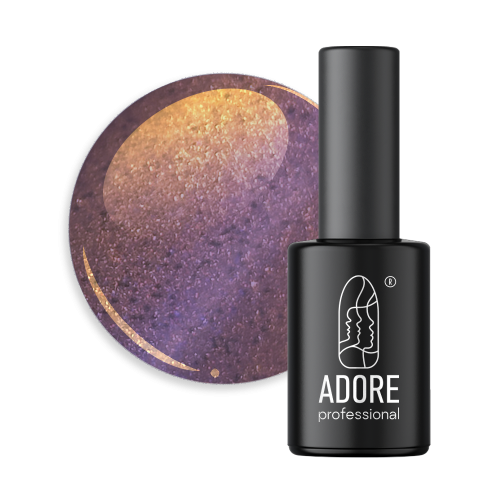 Гель-лак Adore кошачий глаз Ugly U-03 фиолетовый с бронзовым бликом, 8мл
