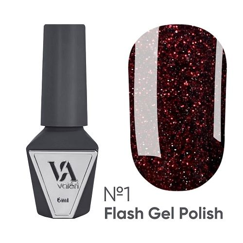 Світловідбивний гель-лак Valeri Flash №01 червоний 6 ml