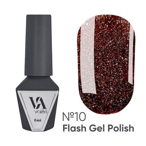 Світловідбиваючий гель-лак Valeri Flash 10, 6мл