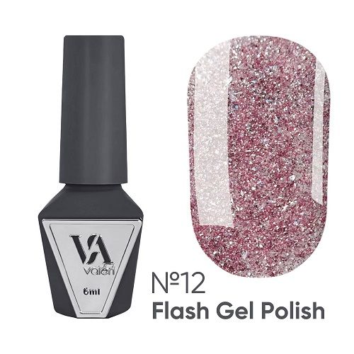 Светоотражающий гель-лак Valeri Flash 12, 6мл