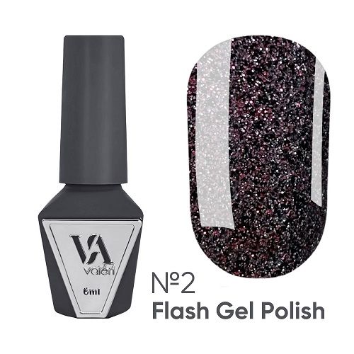 Світловідбивний гель-лак Valeri Flash №02, 6мл