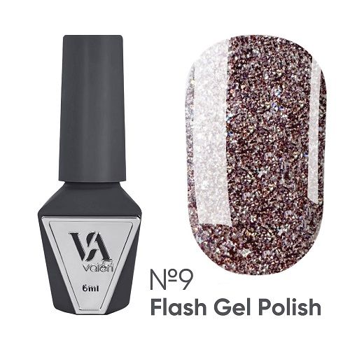 Світловідбиваючий гель-лак Valeri Flash 09, 6мл
