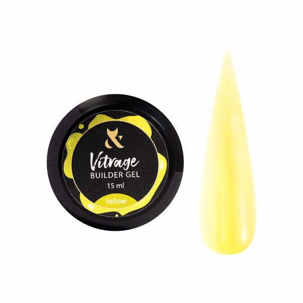 Будівельний гель вітражний F.O.X Vitrage Builder gel Yellow, 15 ml