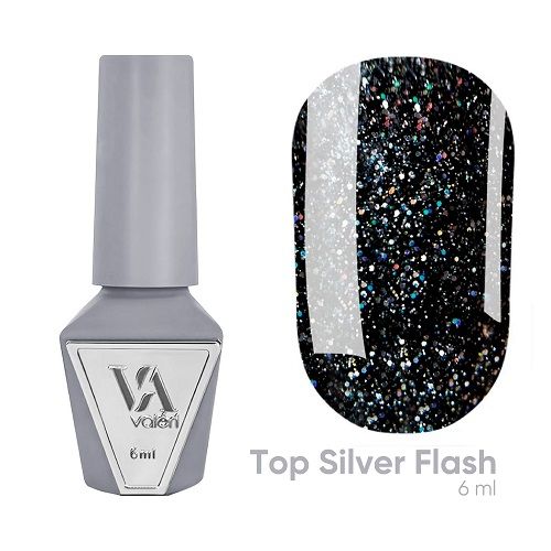 Cвітловідбивний топ Valeri Top Silver Flash 6мл