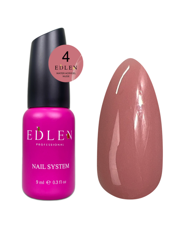 Жидкий акригель Edlen Water Acrygel Nude 9мл 04 теплый беж