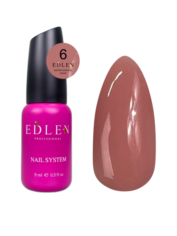 Жидкий акригель Edlen Water Acrygel Nude 9мл 06 нюдовый