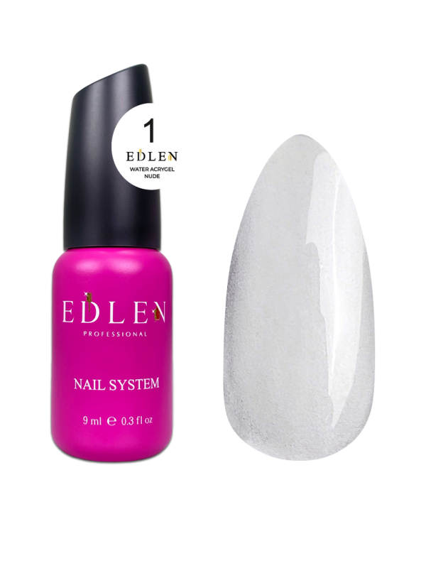 Жидкий акригель Edlen Water Acrygel Nude 9мл 01 прозрачный