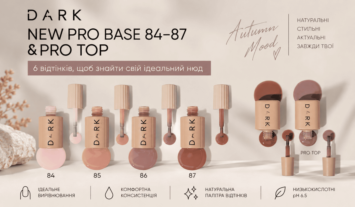 Камуфлюючі бази DARK Pro Base 84–87 та Pro Top